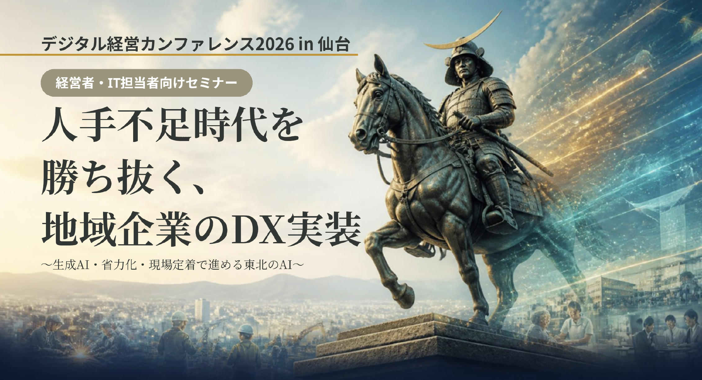 デジタル経営カンファレンス2026 in仙台―人手不足時代を勝ち抜く、地域企業のDX実装